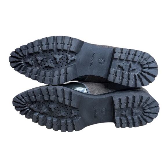 Geox Olive Green Suede & Leather Brogue Oxford Ankle Boots Size 41 US 10.5 - Picture 6 of 10